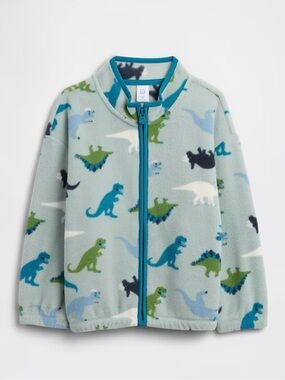 GAP Toddler Dinosaur Fleece Zip Sweatshirt Jacket Boys 2T